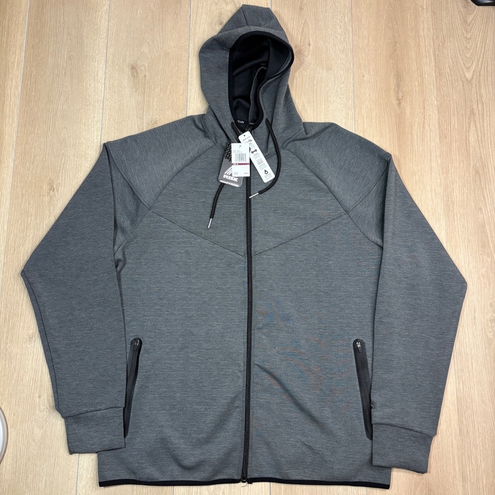 RBX X-Train Mens Full Zip Hoodie Charcoal Gray Athletic Jacket XL 196671 NEW